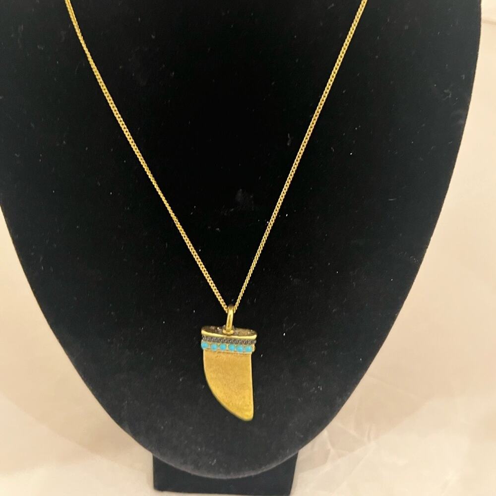 Gold Turquoise stone necklace